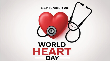 Vector art of world heart day september 29