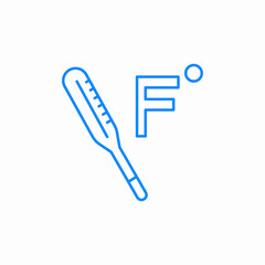 thermometer fahrenheit temperature icon sign vector