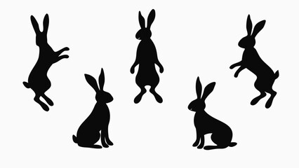 rabbit silhouette vector