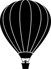 Obraz premium Hot air balloon silhouette Vector illustration
