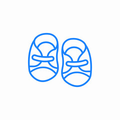 baby shoes icon sign vector