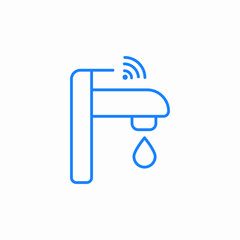 smart faucet icon sign vector