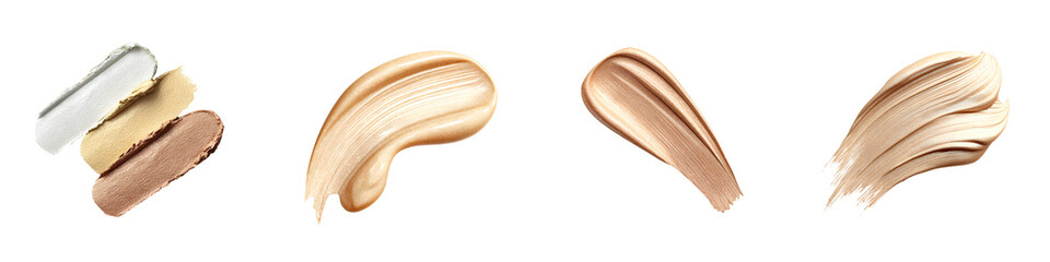 Cosmetic Foundation Swatches - Makeup Product Texture