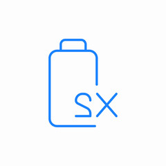 sx battery icon sign vector