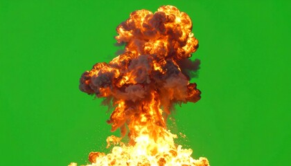Explosion on green screen
