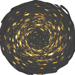Abstract Illustration Of Golden Stars Swirling On Transparent Background