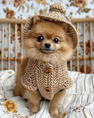 A Cute Dog You have never seen in Vintage Lace Dress.