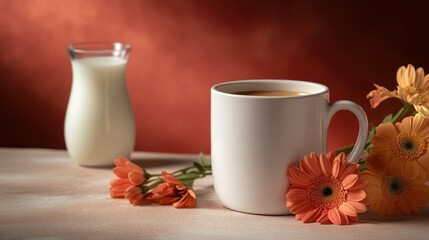 Coffee and milk morning delight