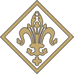 Vector gold and black ancient Roman ornament elements. Classic European parts of patterns. Lili and Krovns
