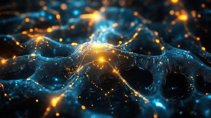 Neural Circuits Glowing with Futuristic AI Intelligence