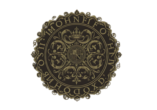 Gold Seal Illustration On A Transparent Background Antique Vintage Design - Powered by Adobe