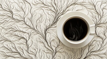 Coffee cup abstract pattern