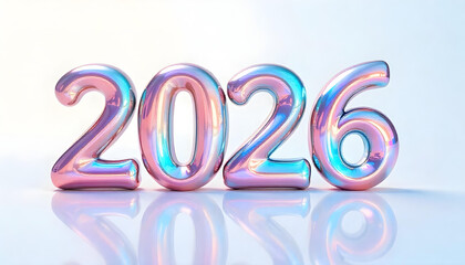 2026 happy new year number made of 