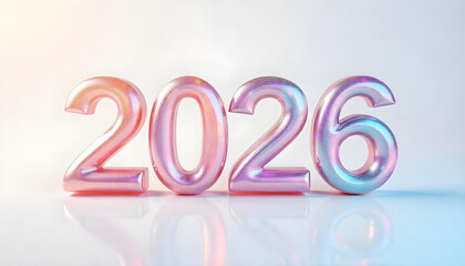 2026 happy new year number made of 