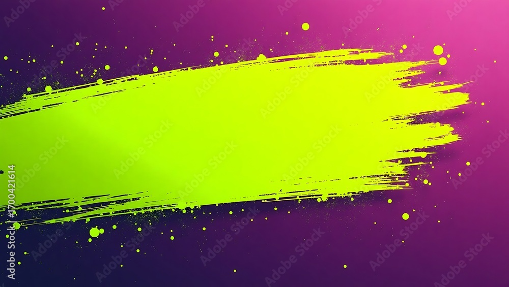 Poster abstract background with a vibrant lime green brush stroke. an artistic and modern design with a tex
