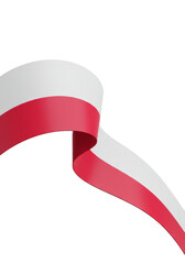 Abstract Illustration of the Polish Flag Waving With Red and White Stripes