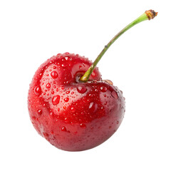 Fresh ripe red acerola cherry fruit isolated on a transparent background png