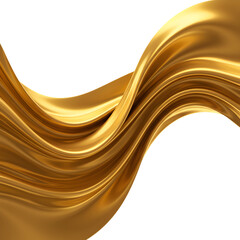 Golden Abstract Wave Illustration Background with Gold Texture and Light