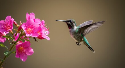 hummingbird and flower