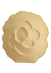 Abstract Isolated Photo of Footprints in Golden Sand With Transparent Background