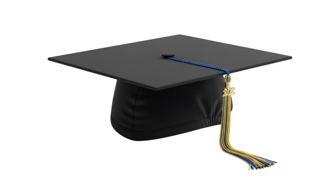 Black mortarboard with 2022 tassel shines, suitable for announcements, invitations, and celebration videos.