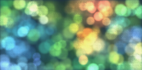 夜の繁華街の光がきらきらと玉ボケする背景イラスト