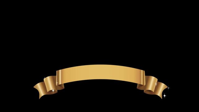 Gold ribbon with glittering light