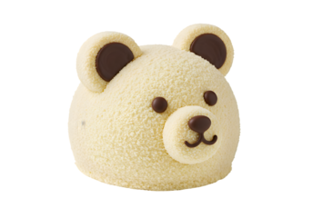 Cute Bear Dessert Illustration on Transparent Background for Celebration