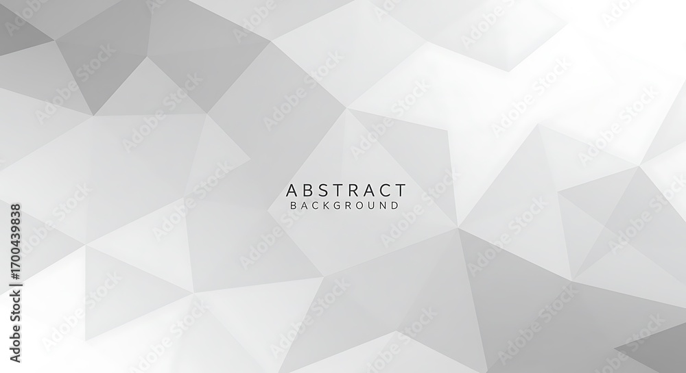 Poster abstract white and gray polygon background, low poly triangular modern geometric vector illustration