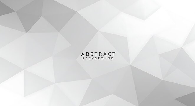 Abstract white and gray polygon background, low poly triangular modern geometric vector illustration, isolated on white background for design template
