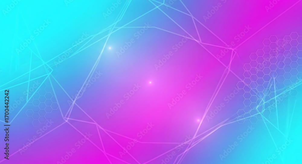 Poster futuristic neon background with glowing lines and vibrant colors, creating a dynamic and modern aest
