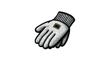 Knitted Glove Illustration for Winter and Accessory Themes