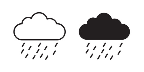 Rain icon . for social media, app, and web design. Vector illustration with stroke and fill on a white background.