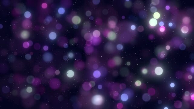 christmas purple magic dust particles animation background loop