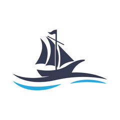 Ship logo icon illustration