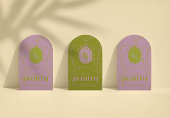 Arched Flyer Mockup Set with Neutral Background