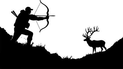 "Silhouette of Camper Van in Pine Forest"