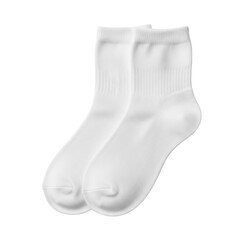 PNG eines wei&szlig;en Baumwollsockenpaars, schlicht und minimalistisch.