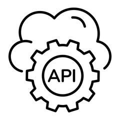 A line style icon depicting internet connection 