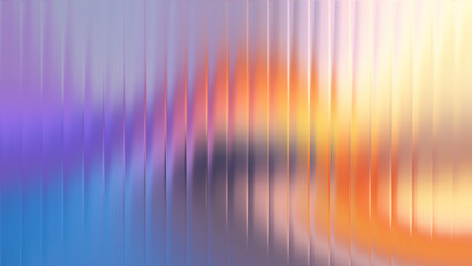 Iridescent rippled glass texture with pastel rainbow gradient and light abstract background