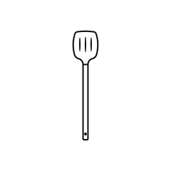 Kitchen spatula black and white flat vector icon design. Spatula symbol design and clip art