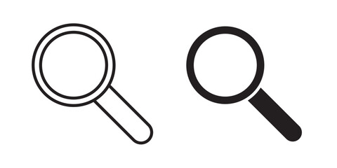 Search icon. Sign or Symbol. Vector illustration with stroke and fill on a white background.