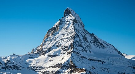 Winter Wonderland: Frosted Peak of a Snowy Mountain