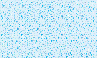 Light blue seamless bubble pattern background with transparent water drops for clean aquatic design