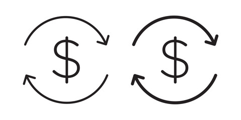 Stock exchange icon. Vector illustration with stroke and fill on a white background.