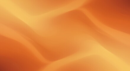 Abstract background with soft flowing orange and yellow waves of light creating a warm and smooth gradient effect for design