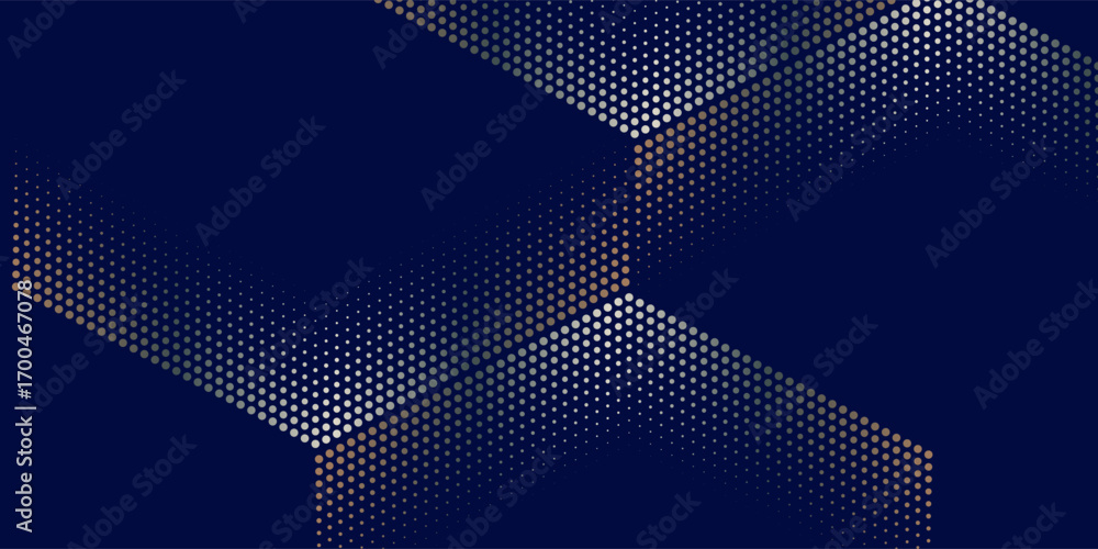 Poster 3d blue techno abstract background overlap layer on dark space with glowing dots shape decoration. m