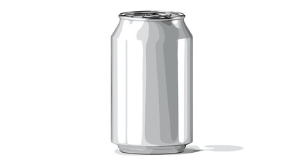 Blank Aluminum Can on Transparent Background