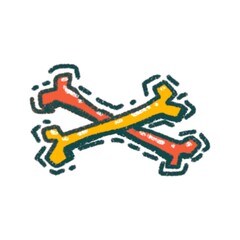 Happy Halloween day hand drawn vector illustration of an abstract background