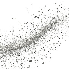 Obraz premium Abstract Silver Glitter Stream on Black Background Isolated Illustration